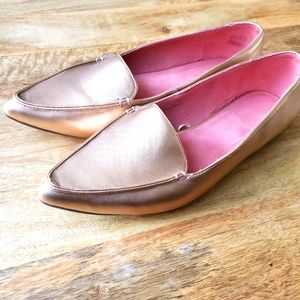 Gap Rose gold pointed toe flats